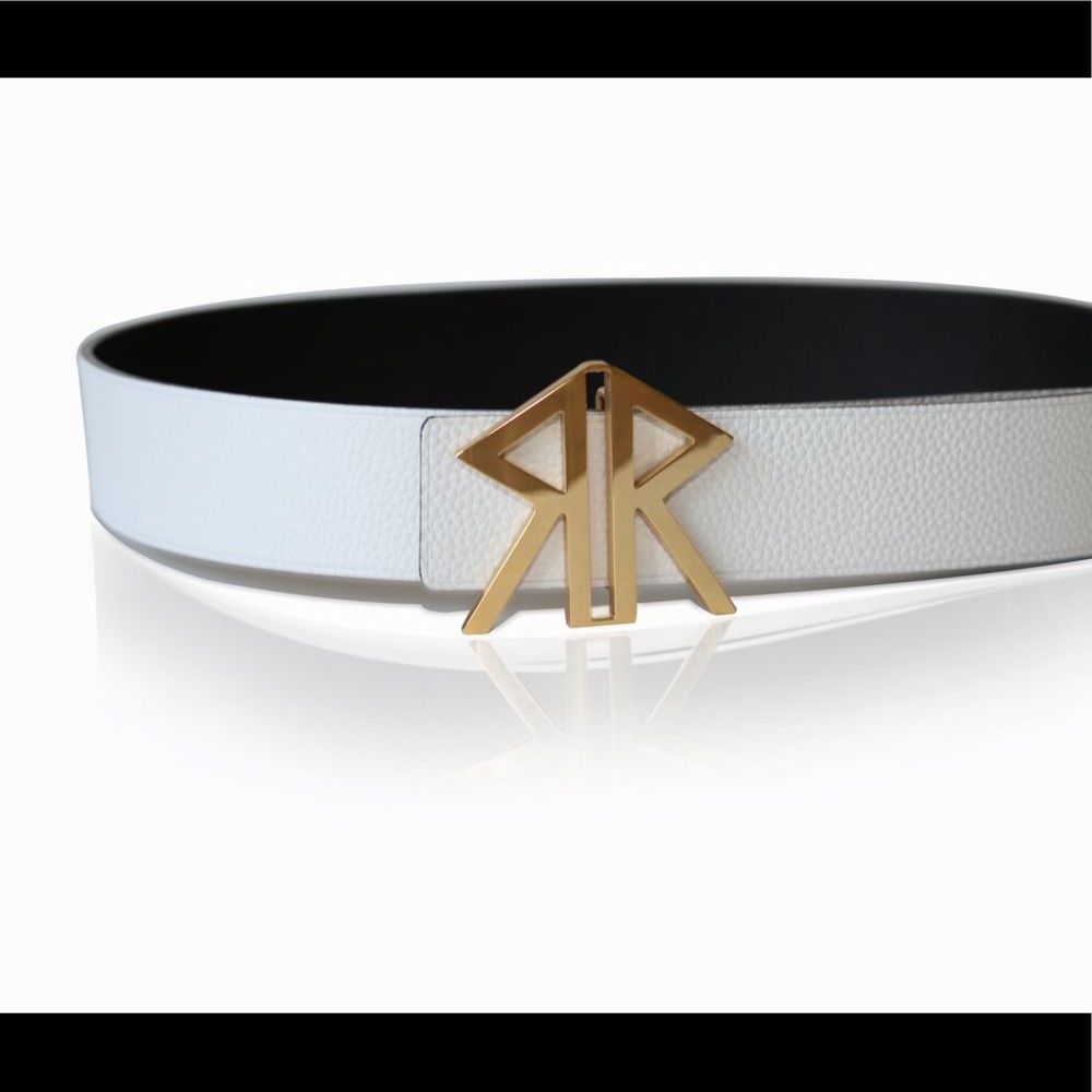 LEONE BELT I NERO/BIANCO REVERSIBLE BELT DESIGNER ITALY